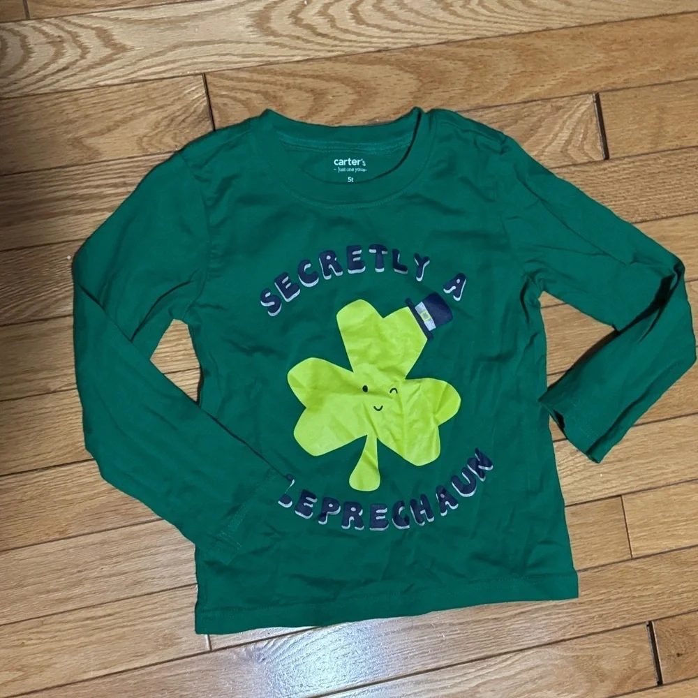 Carter's Green Shamrock Long Sleeve Tee